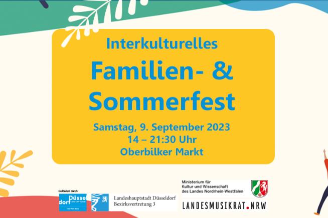 Interkulturelles Familien- und Sommerfest am 09.09.2023 am Oberbilker Markt - Herzliche Einladung